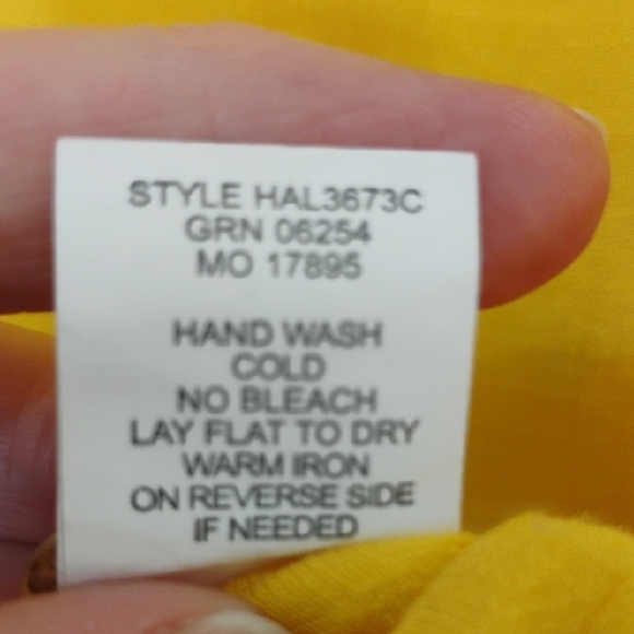 Fig and Flower Yellow Blouse with Pink Embroidery - Picture 3 of 6